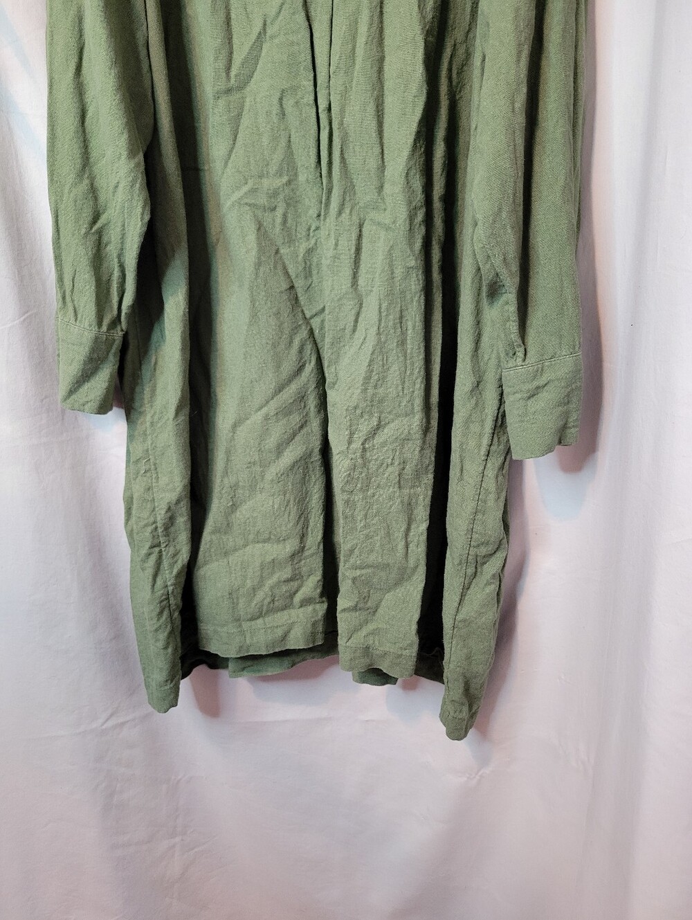 Old Navy Olive Green Long Sleeve Shirt Dress - Picture 3 of 11